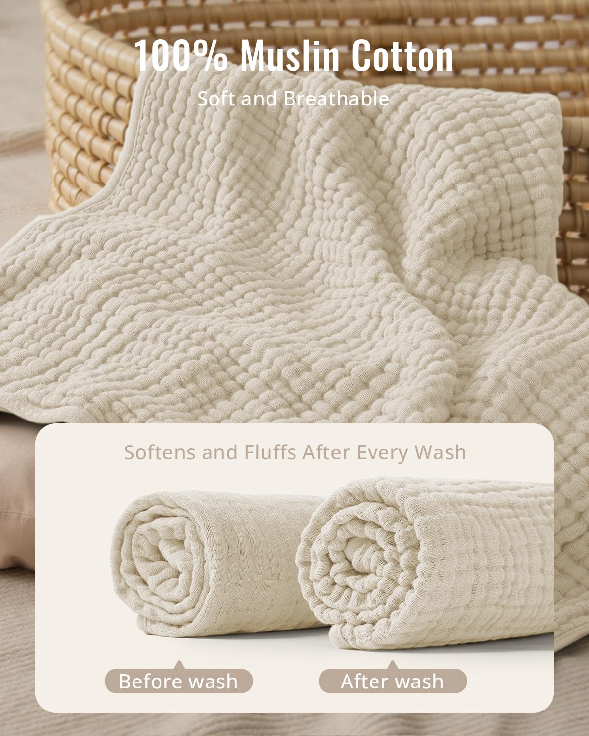 Blissful Diary Muslin Baby Hooded Towel 2 Pack, Soft & Absorbent Bath Towel for Infant, Toddler, Unisex, Baby Gift, Newborn Essentials, Bear & Duck
