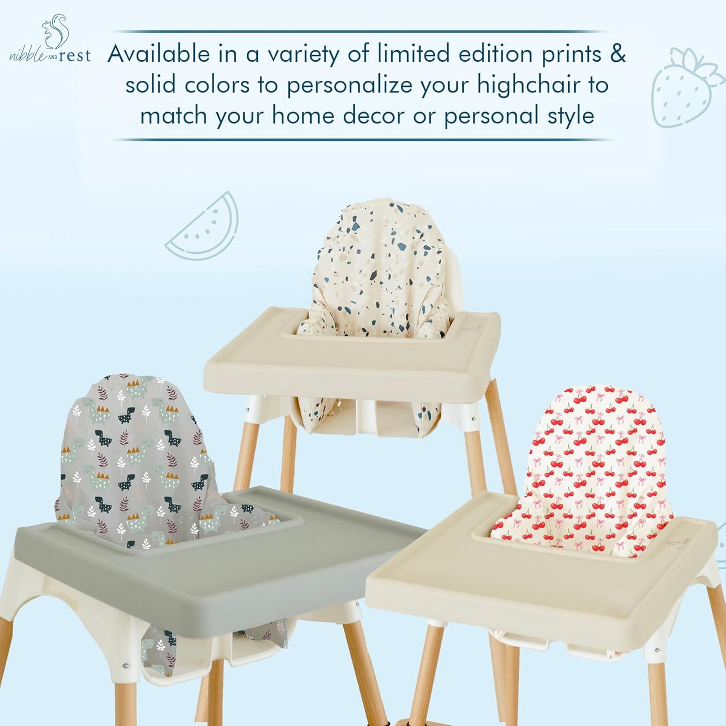 Nibble and Rest Highchair Insert Cover, Compatible for IKEA Antilop Highchair, High Chair Accessories Stain-Proof and Wipeable Insert Cover (Cushion NOT Included)(Savannah)