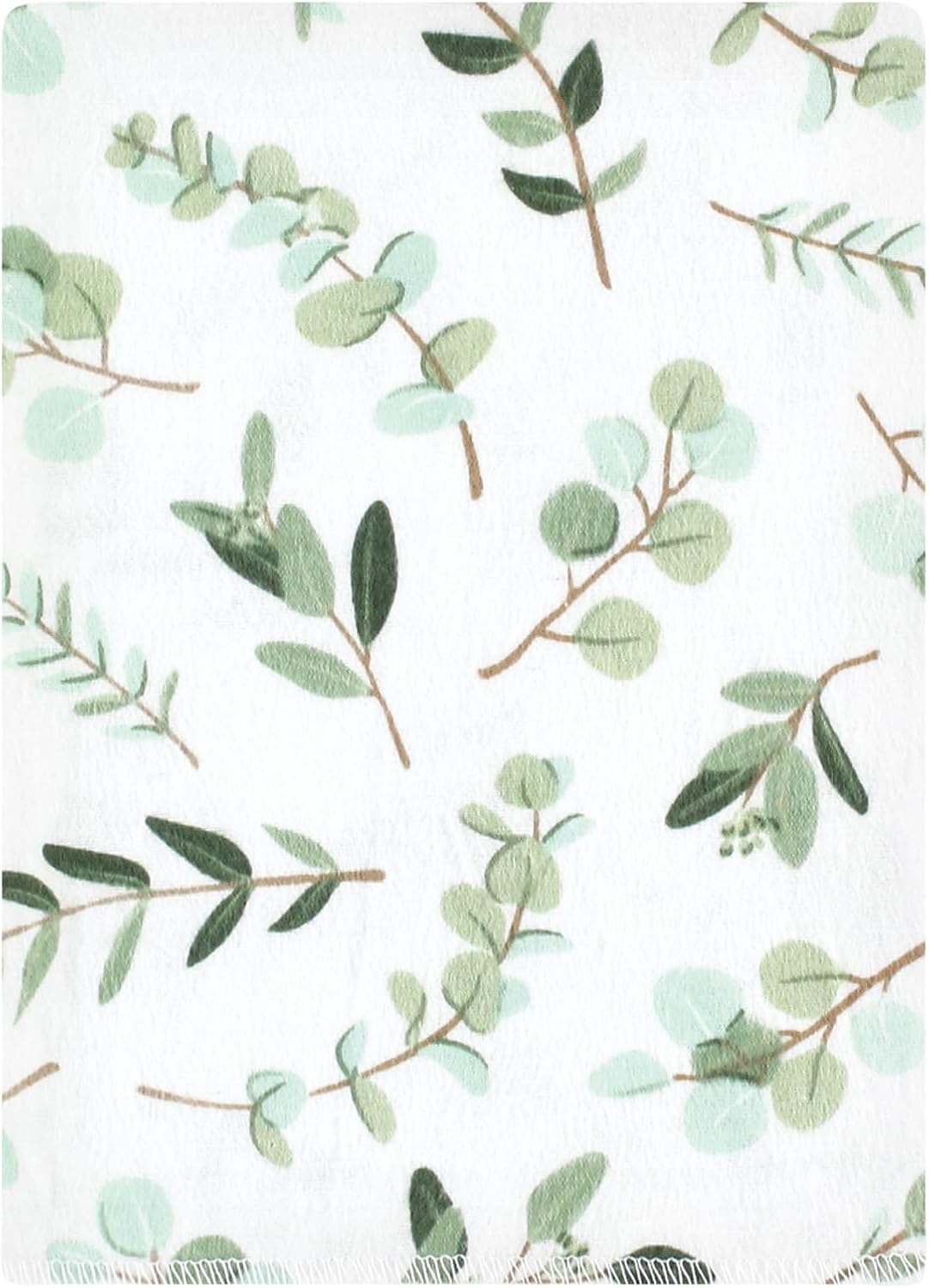 Luvable Friends Hudson Baby Flannel Burp Cloths 12pk, Sage Eucalyptus