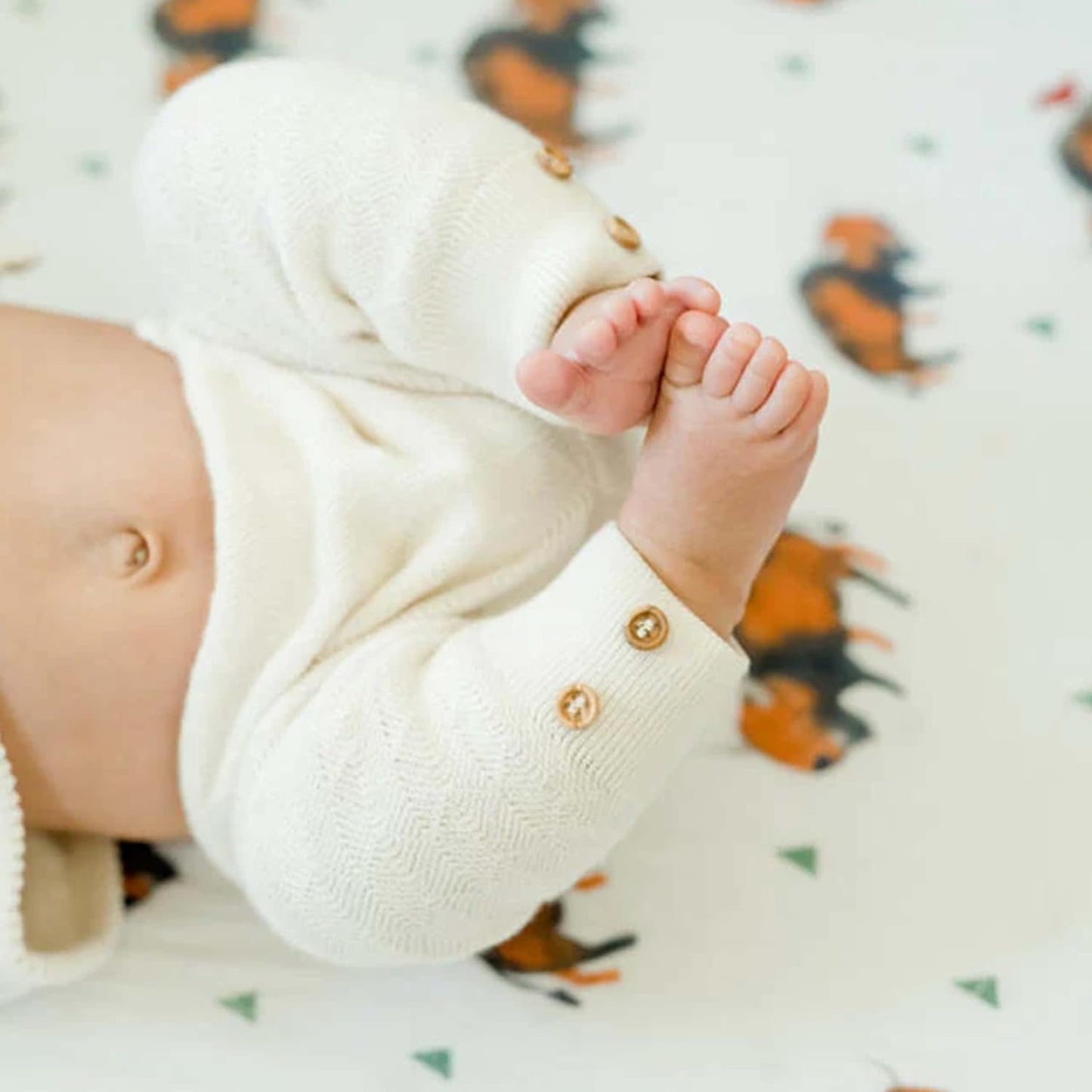 Little Unicorn Premium Crib Sheet | Breathable & Super-Soft Muslin Fabric (Bison)