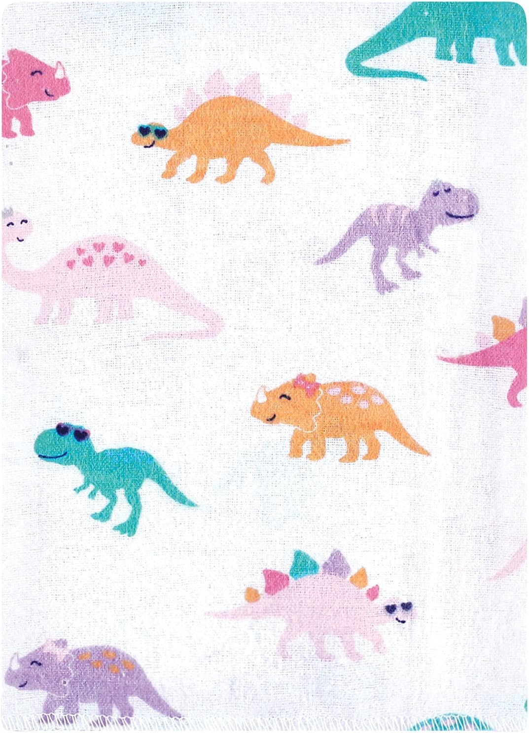Luvable Friends Hudson Baby Flannel Burp Cloths 12pk, Pink Dinosaur