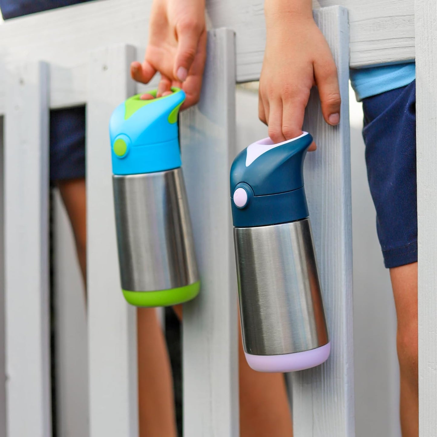 Looney Tunes by b.box 12 oz Insulated Kids Water Bottle: Keeps Drinks Cold up to 8 Hours, Warm up to 6 Hours. Triple Wall Stainless Steel Kids Drink Bottle w/Free Flow Silicone Straw Top