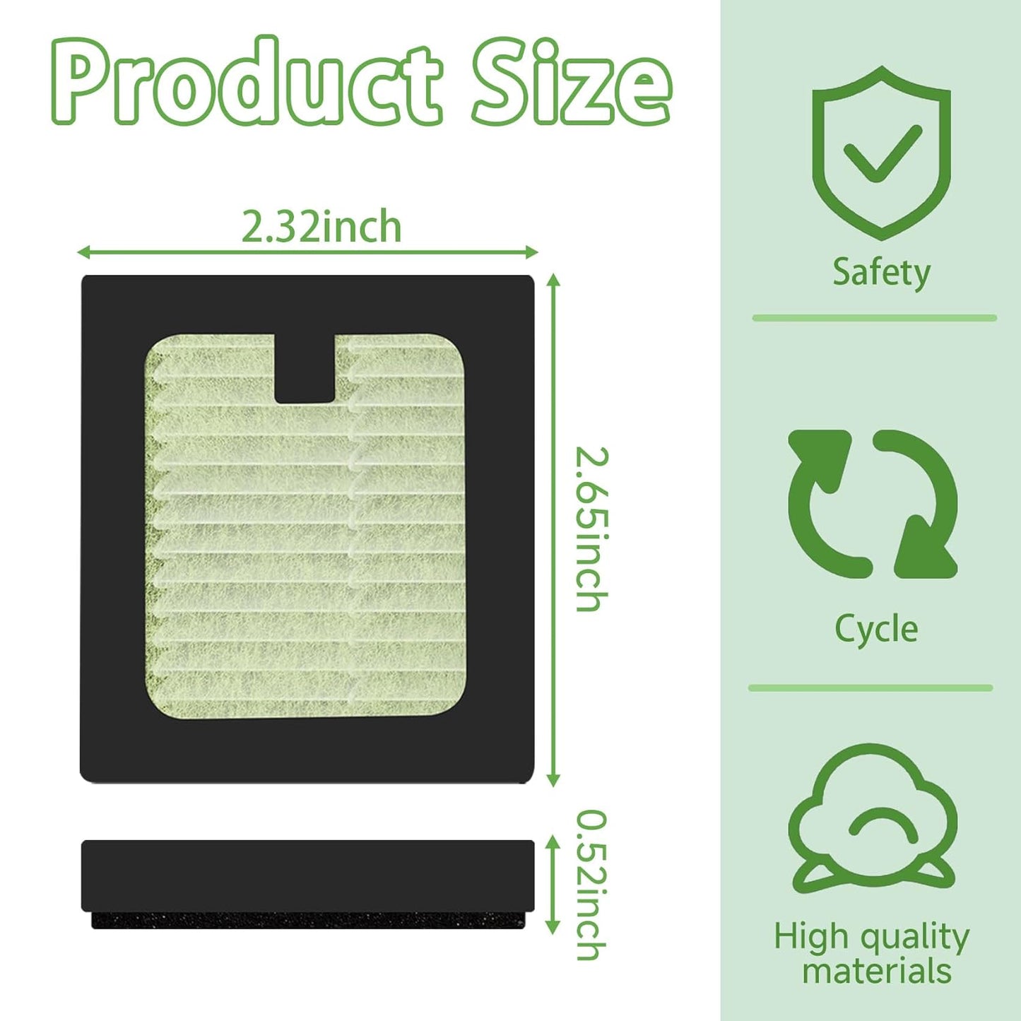 4 Pack HEPA Filter Replacement for Baby Brezza Bottle Washer Pro Only, HEPA Filter Replacement Parts Compatible with Baby Brezza Baby Bottle Dryer