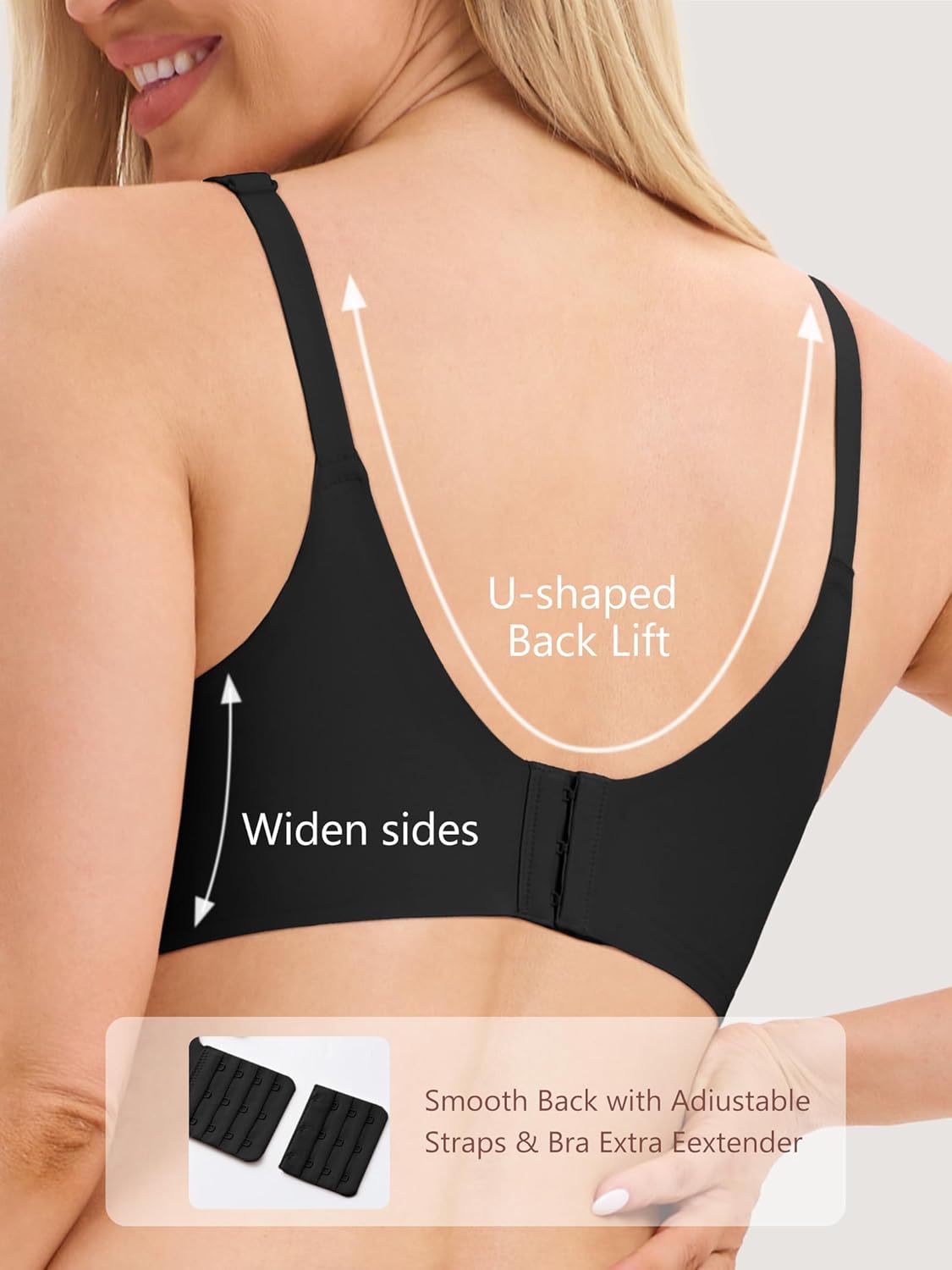 Angelhood 3 Pack Nursing Bras for Breastfeeding Seamless Pregnancy Maternity Bra Wireless Sleep Bralette with Extenders