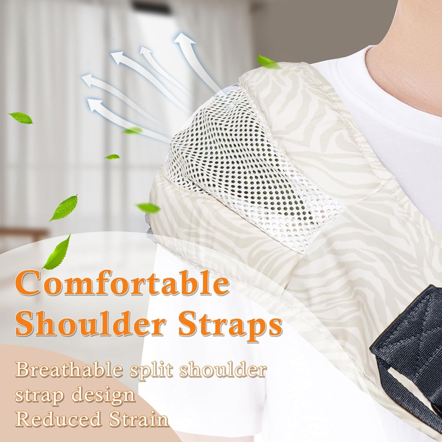 Baby Carrier Newborn to Toddler-Adjustable Baby Sling Carrier,Toddler Carrier for 25-60lbs,Comfortable Baby Sling for Hands-Free Carrying (Beige Zebra Print)