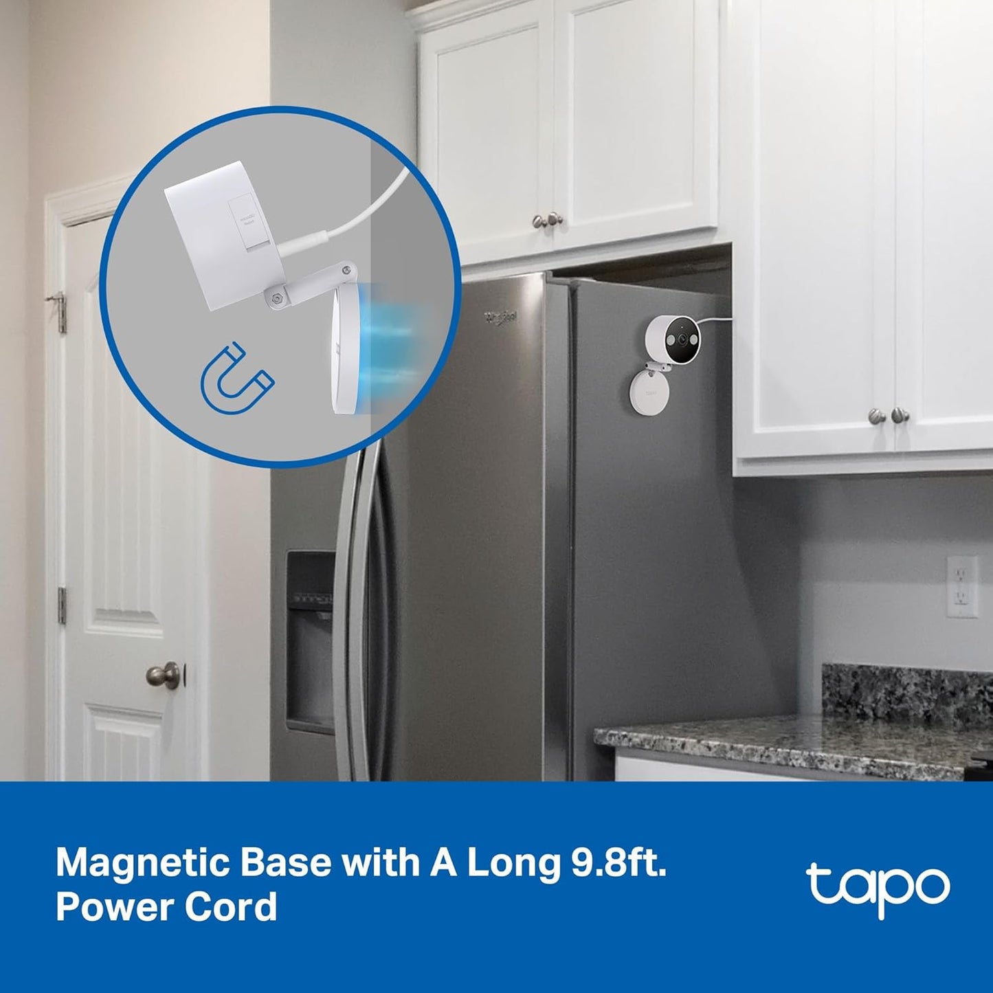 Tapo 2K QHD Security Camera Indoor/Outdoor, 2024 PCMag Editor's Choice, Color Night Vision, Free Person/Pet/Vehicle Detection, Baby Monitor, Local/Cloud Storage, IP66, Dual-Spotlight, Plug-in(C120)