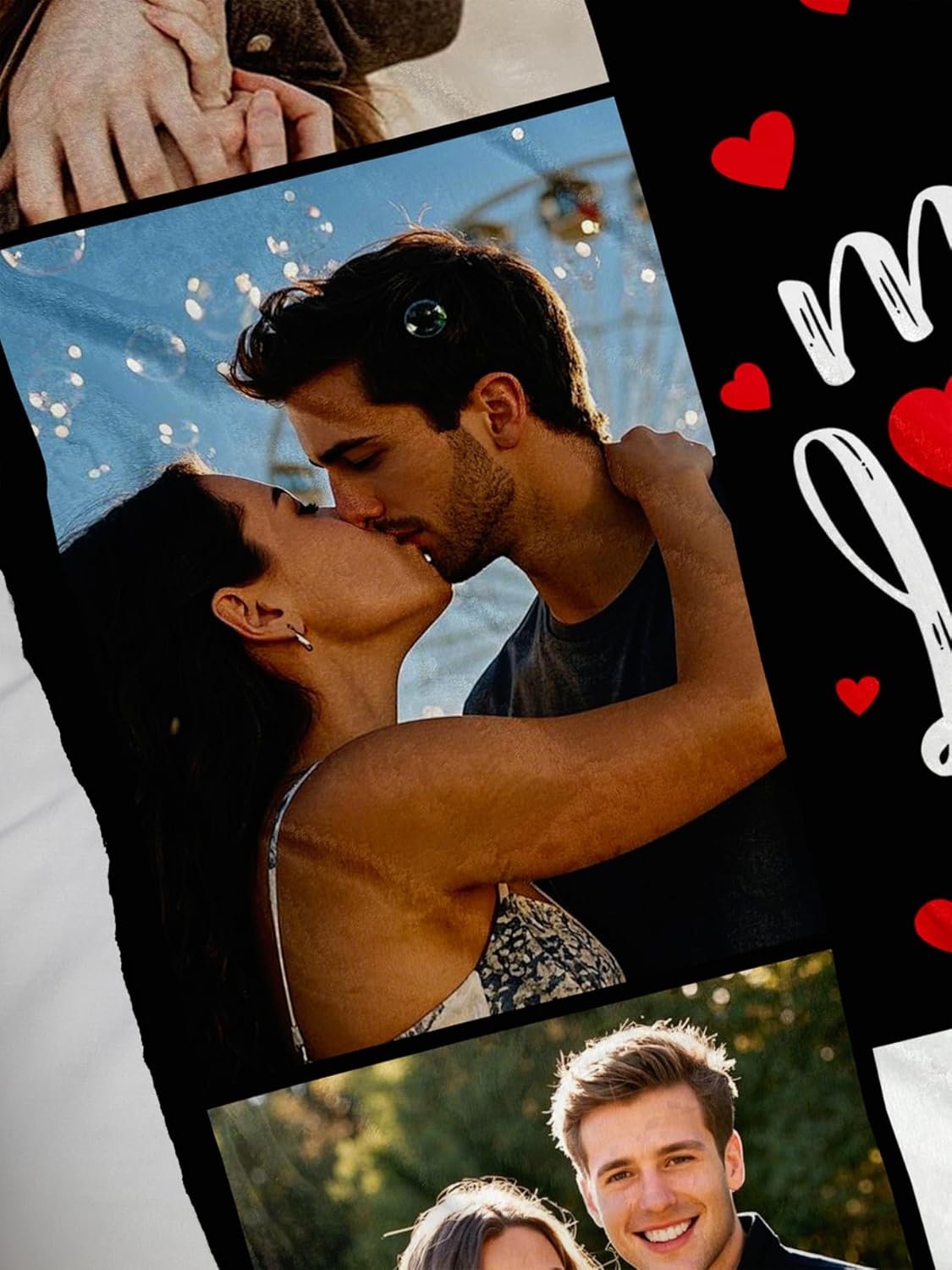 Custom Blanket with Picture Personalized Blanket Customizable Blanket Photo Blankets Customize Valentines Day Gifts for Her Him Girlfriend Boyfriend Wife