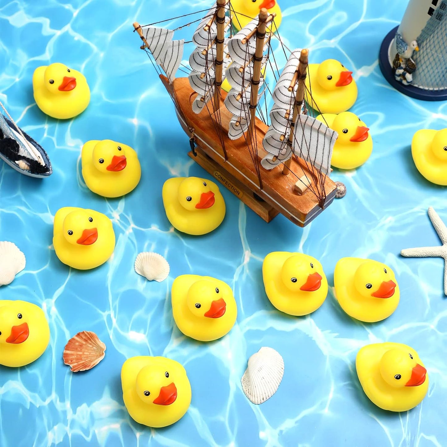 Vinsot 2 Inch Yellow Rubber Duck Bath Toys Large Rubber Ducks Bath Ducks Squeak Bathtub Toys for Birthday Pool Decoration Game Supplies(30 Pcs)