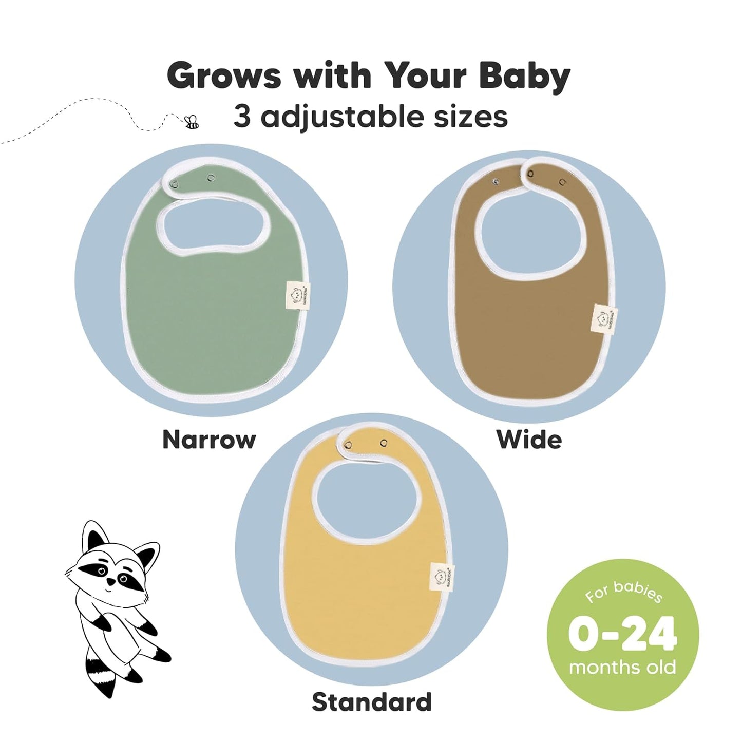 8-Pack Organic Baby Bibs for Boys, Girls - Soft Cotton Drooling and Teething Bibs for Baby Girl & Boy, Extra Absorbent, Easy To Clean & Put On for Toddler, Newborn, Infant 0-24 Months (Daybreak)