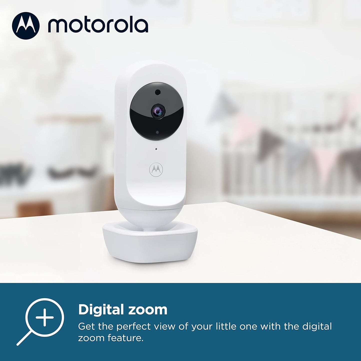 Motorola Nursery Baby Monitor Long Range with 2 Cameras and Audio, 4.3" Screen, 2-Way Audio VM34, No WiFi Needed, Manual Tilt/Pan, Digital Zoom, Lullabies, Temperature Sensor