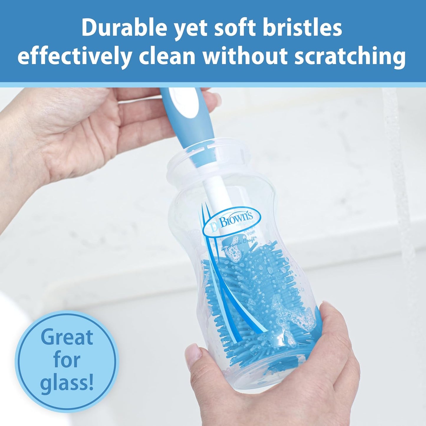 Dr. Brown's Soft Touch Bottle Brush, Blue (Pack of 4)