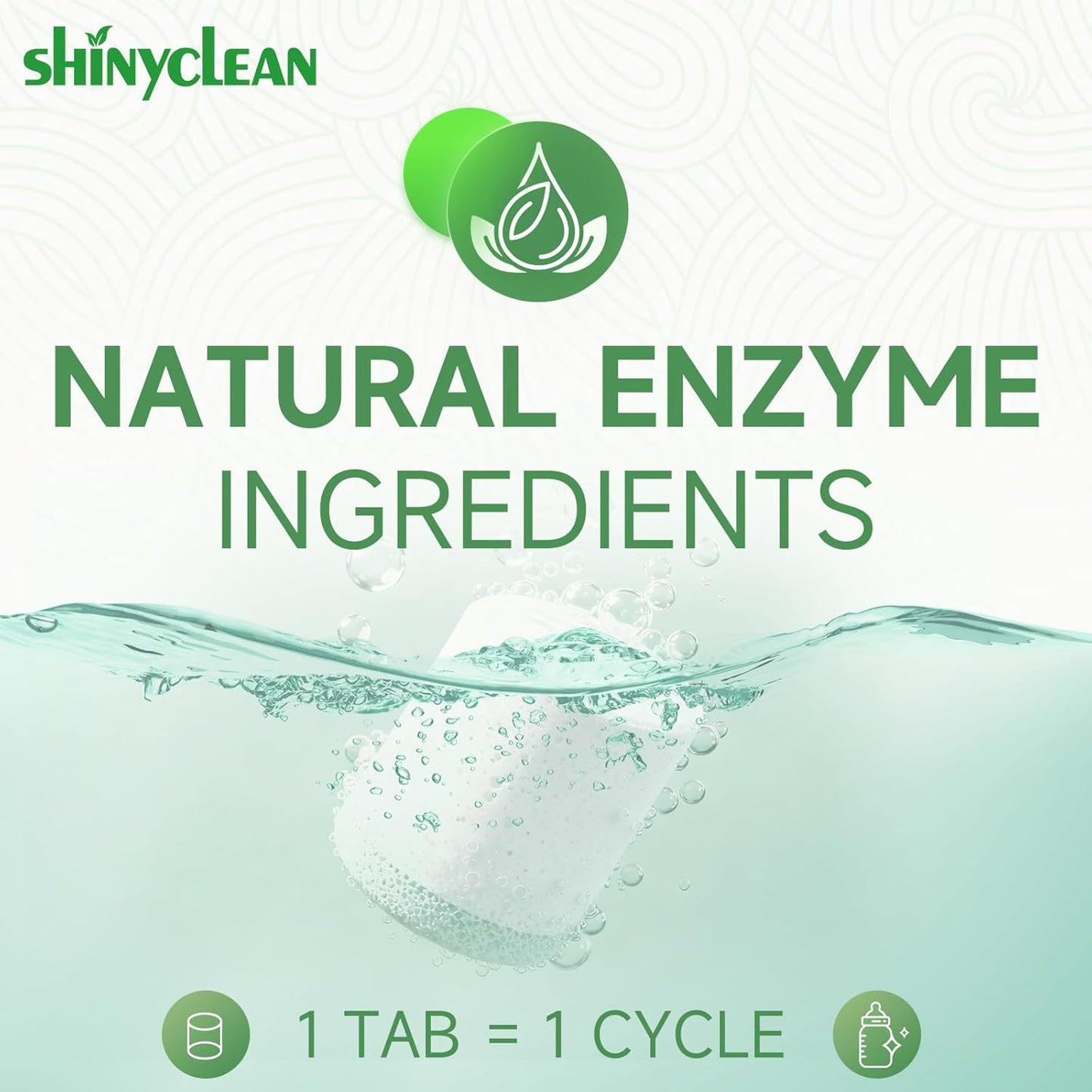120PCS Baby Bottle Washer Tablets for Momcozy & Baby Brezza Pro, Natural Enzyme Detergent,Deep Cleaning, Chlorine & Fragrance Free, No Residue, Universal Fit All Bottle Washers Machines