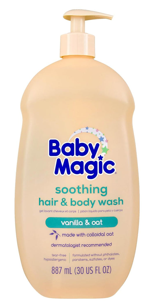 Baby Magic Soothing Hair & Body Wash, Vanilla & Oat, 30 Fl Oz