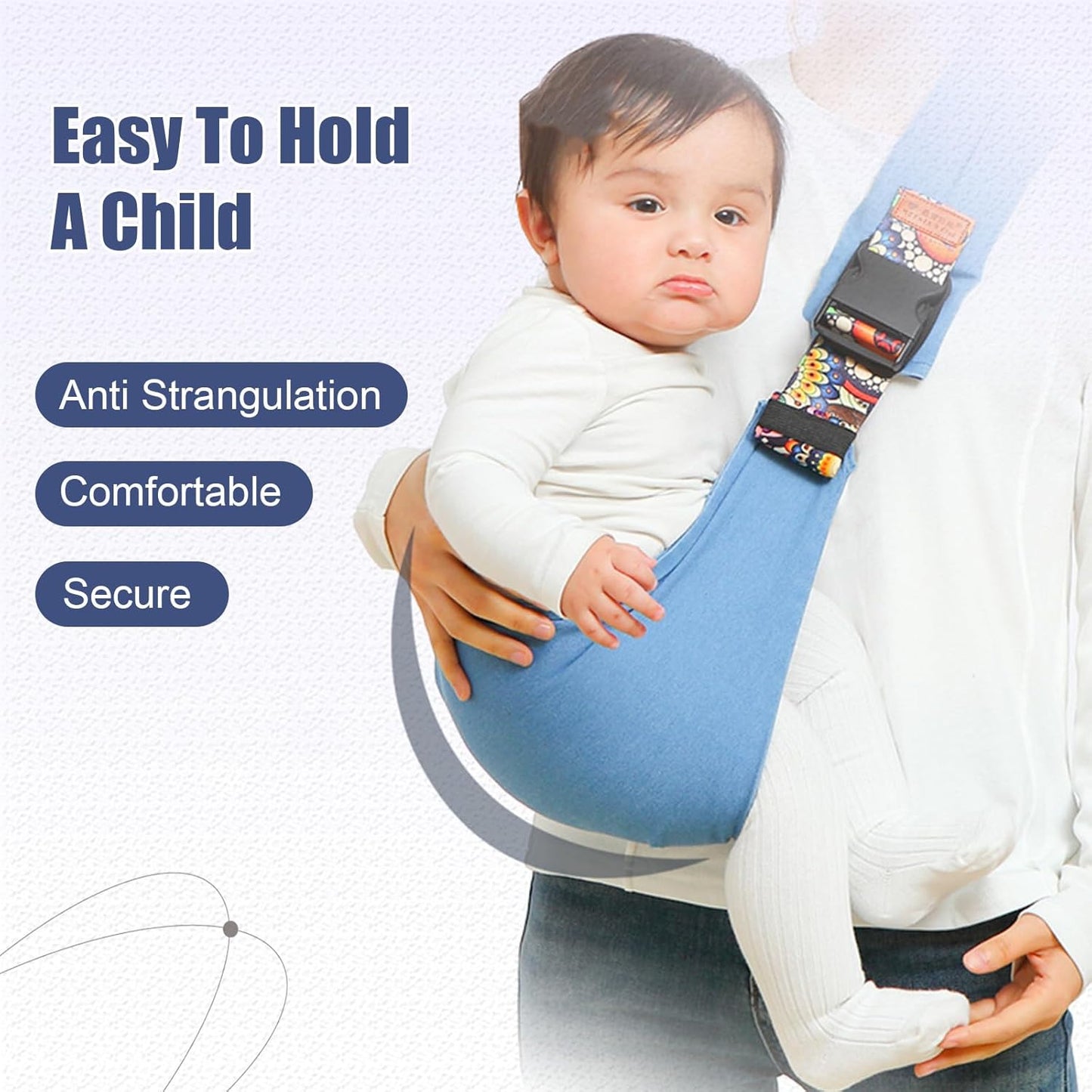 Baby Sling Carrier,Baby Sling,Toddler Carrier,Adjustable and Non-Slip Hip Seat Carriers Carrying 10-30 lbs(Square)