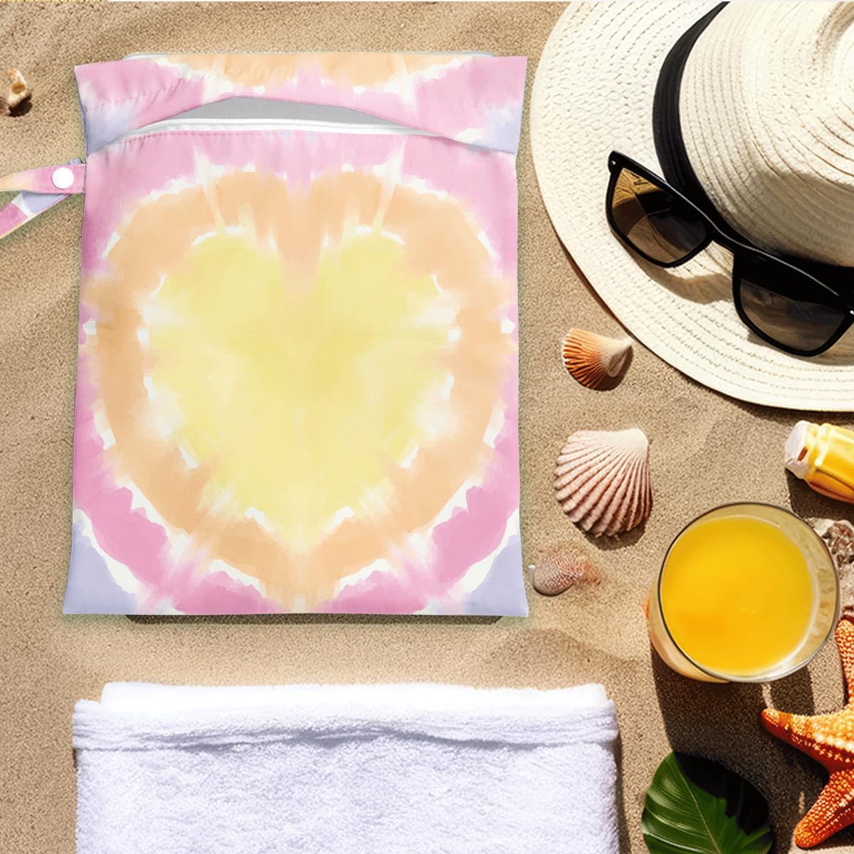 Wet Bag for Swimsuit Pool Travel Baby Cloth Diapers Dirty Yoga Gym Clothes Beach Bags Summer Gifts for Women Men Beach Vacation Essentials Rainbow Waterproof Wet Dry Bag Travel Laundry Bags