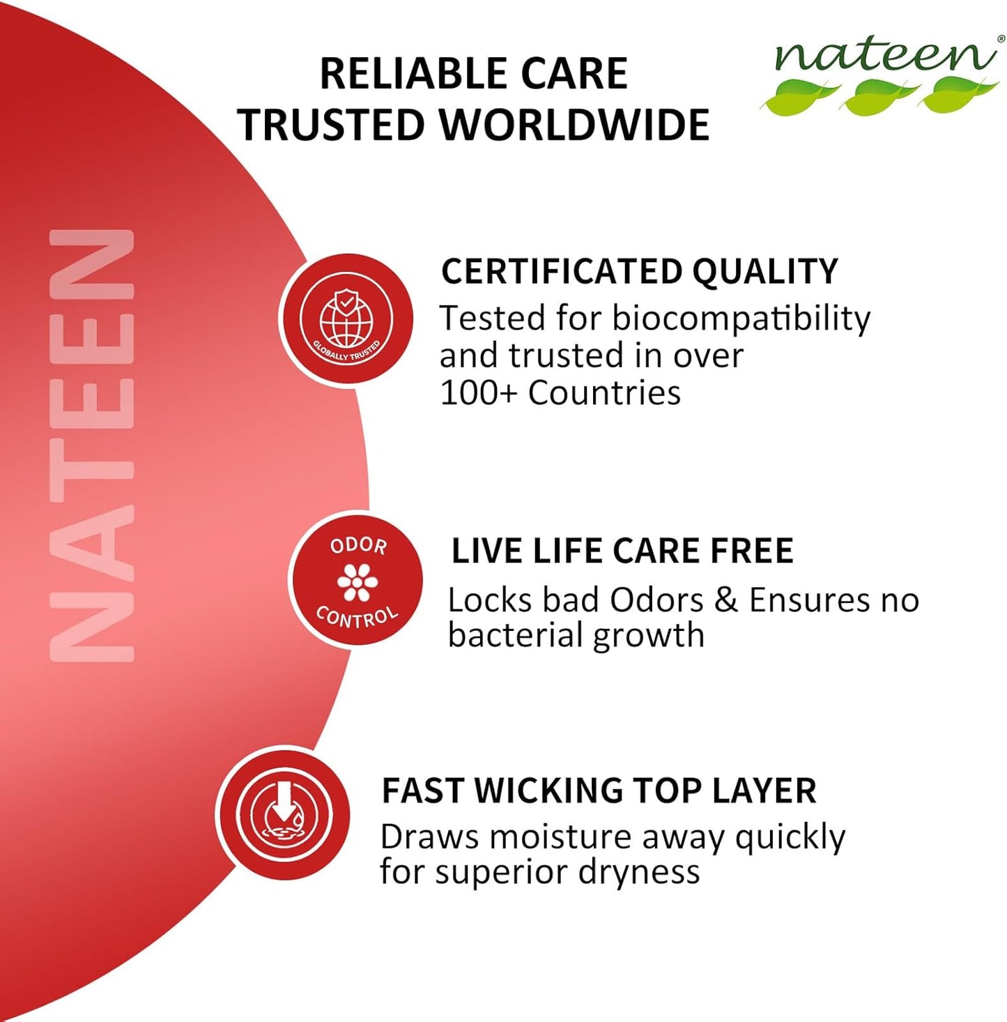 Nateen Combi Plus Adult Diapers with Tabs for Women and Men, Extra Absorbency Disposable Incontinence Briefs, Leakproof and Skin-Friendly Incontinence Underwear.Medium, 10Count