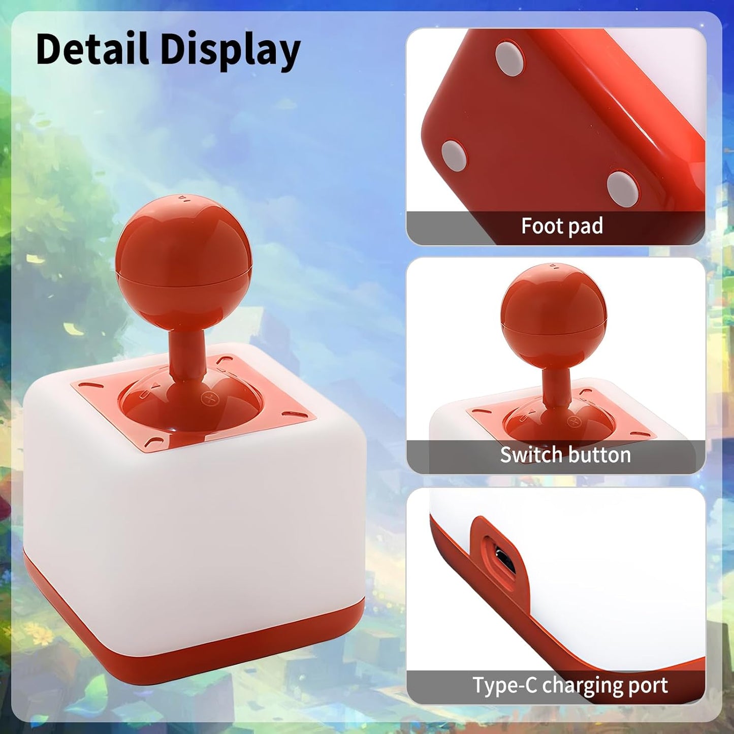 Night Light Lamp Rocker Night Light, 2-Speed Timer Bedside Night Lamp Rechargeable USB Lamp Side Table Light Night Rising Lamp LED Companion Light(Rocker Red)