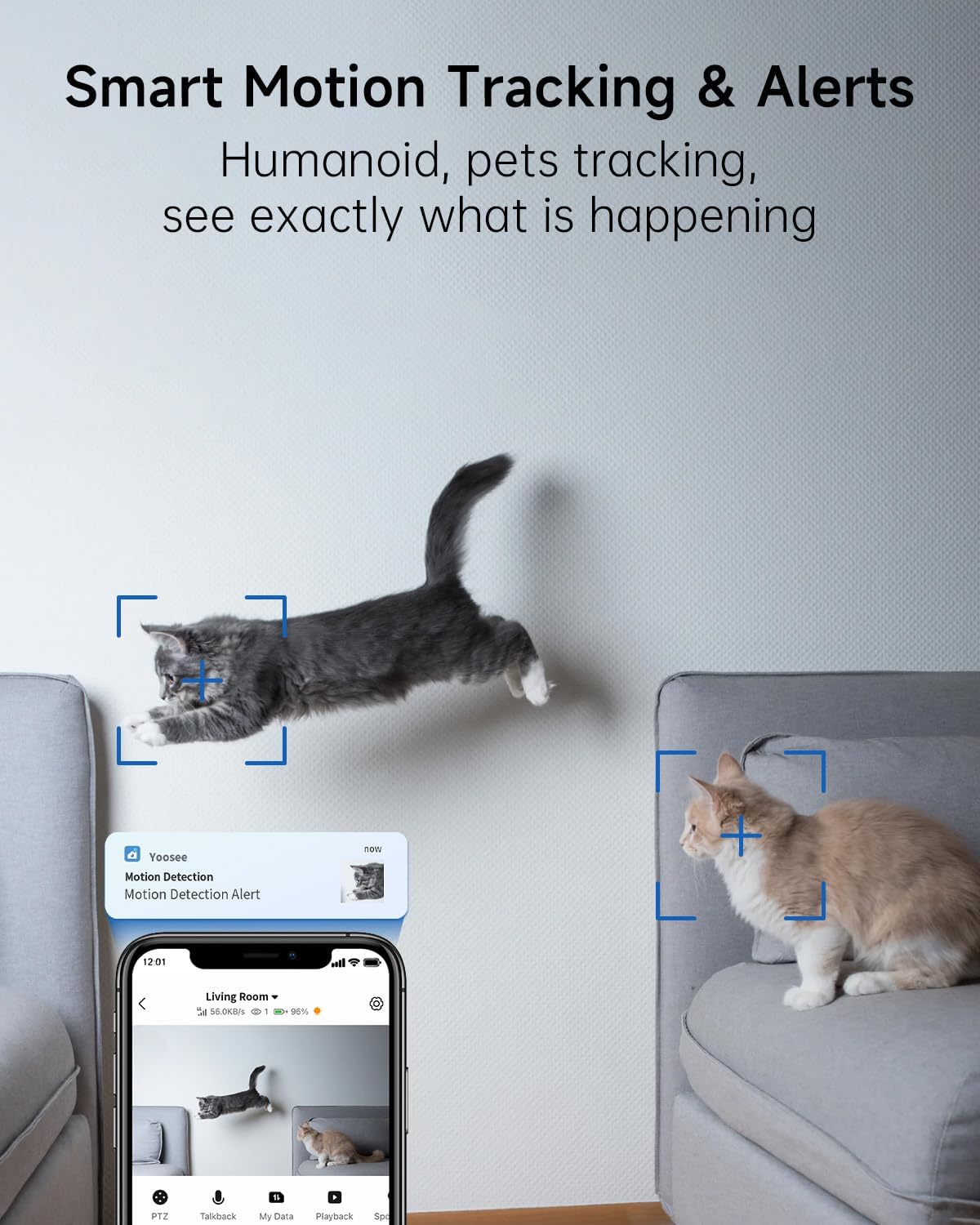 [5G & 2.4G] 2K Pan/Tilt Security Cameras for Home Security Indoor, AI Voice Change for 2-Way Talk, Motion Detection, 24/7 SD Recording/Cloud Storage, Baby Monitor/dog/Pet Camera with Phone App, 4