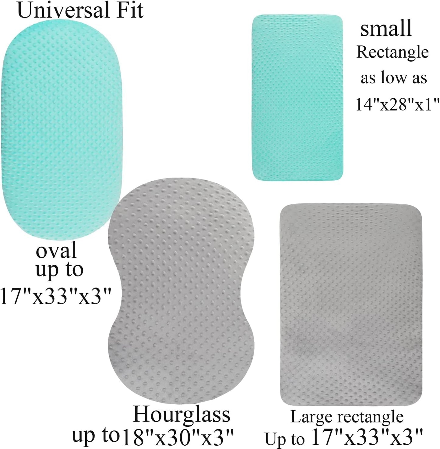 Dot Bassinet Sheet Set 2 Pack Stretch Fitted Cradle Sheets,Ultra Soft Thick Universal Fit Oval Rectangle Hourglass Pad/Mattress, for Baby Girls and Boys Grey Green