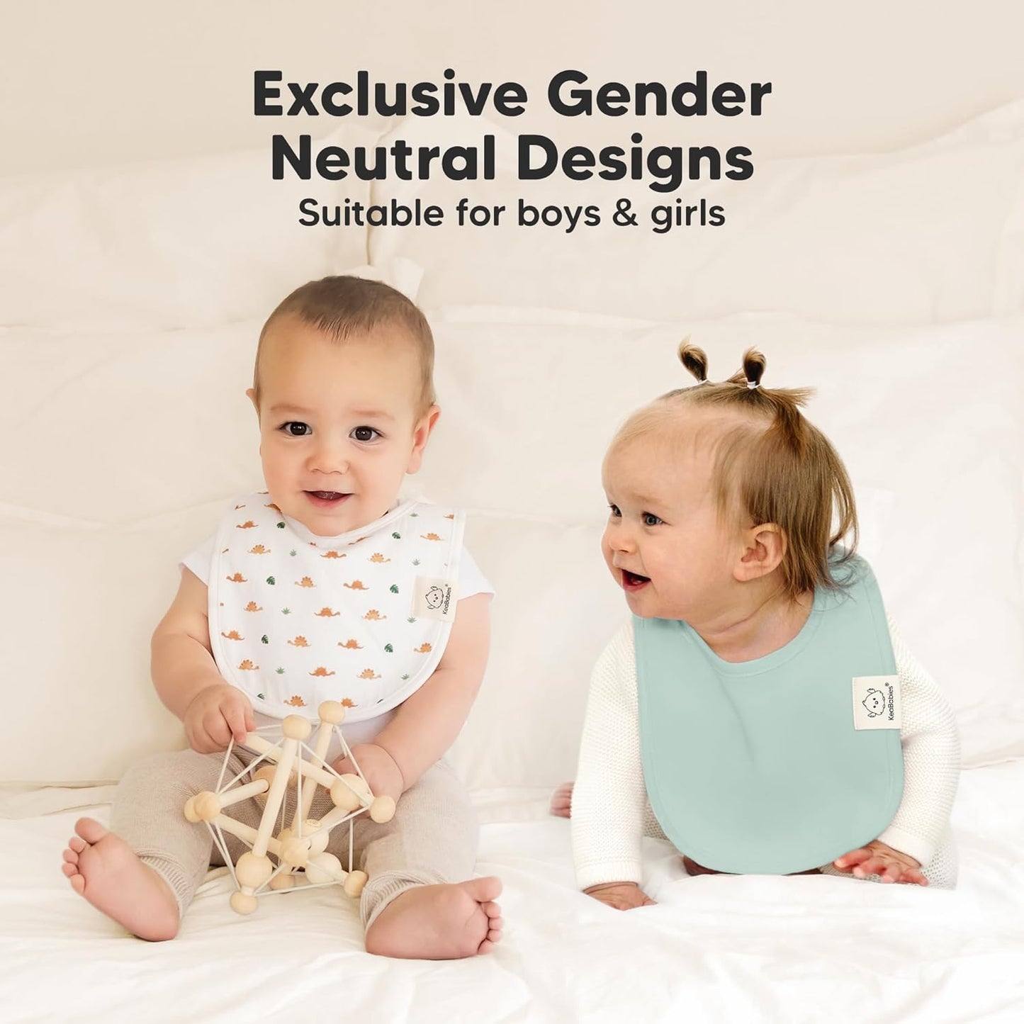 8-Pack Organic Baby Bibs for Boys, Girls - Soft Cotton Drooling and Teething Bibs for Baby Girl & Boy, Extra Absorbent, Easy To Clean & Put On for Toddler, Newborn, Infant 0-24 Months (Roarsome)