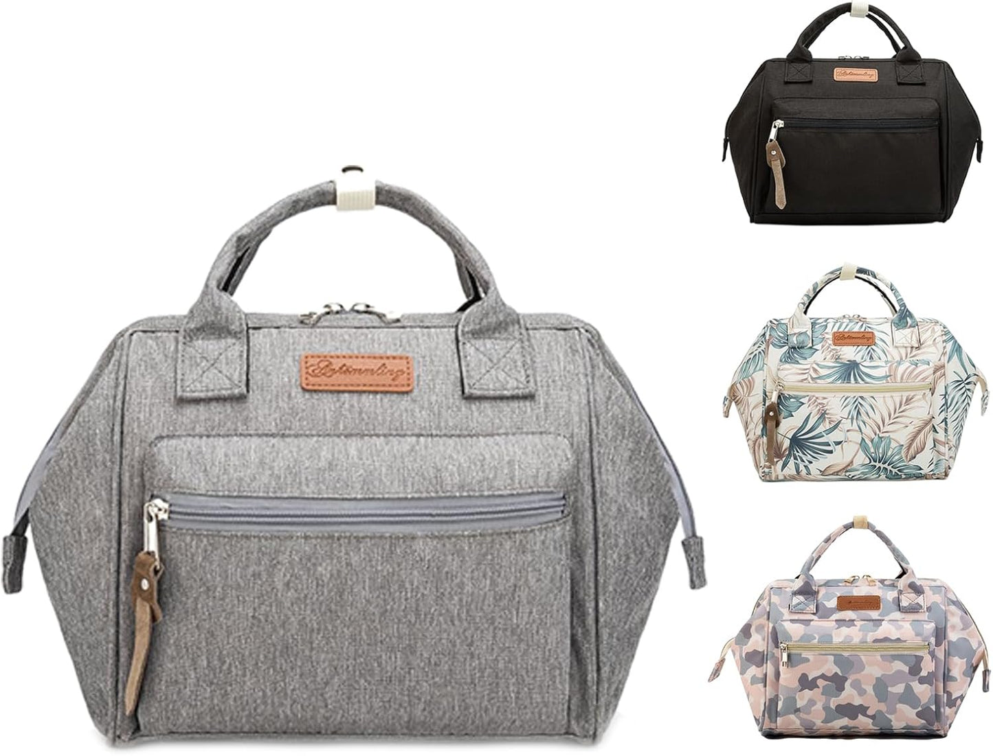 Small Diaper Bag-Mini Diaper Bag Backpack Crossbody Baby Diaper Tote Bag with Insulated Pocket(Grey)