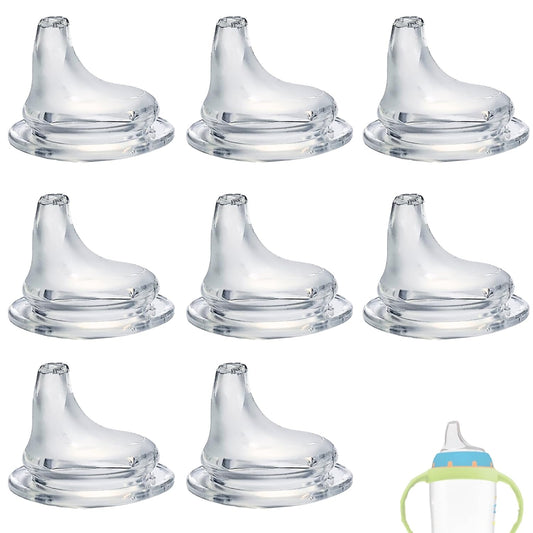 8Pack Replacement Silicone Spout Compatible with NUK Activity and Learner Cups, Nipple Replacement Spouts Leak-Proof, BPA-Free, Easy to Clean, Easy Transition from Bottle to Cup