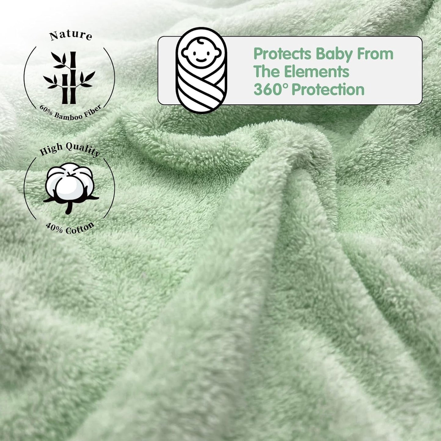 Hooded Baby Towels, 4 Packs Premium Soft Baby Bath Towels with Hood for Babies, Toddler, Infant - Ultra Absorbent, Baby Stuff Shower as Best Gifts for Boys and Girls (4Pack)