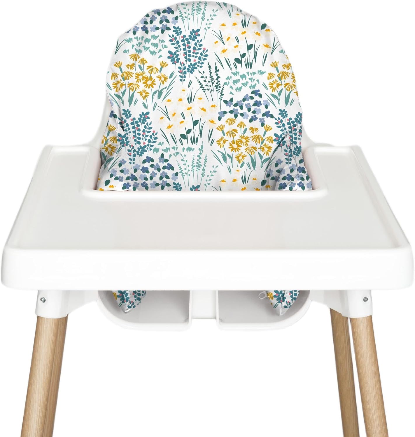 Nibble and Rest Highchair Cushion Cover for Inflatable Cushion, Compatible for IKEA Antilop Highchair, High Chair Accessories Stain-Proof and Wipeable Cushion Cover (Cushion NOT Included)(Inthemeadow)