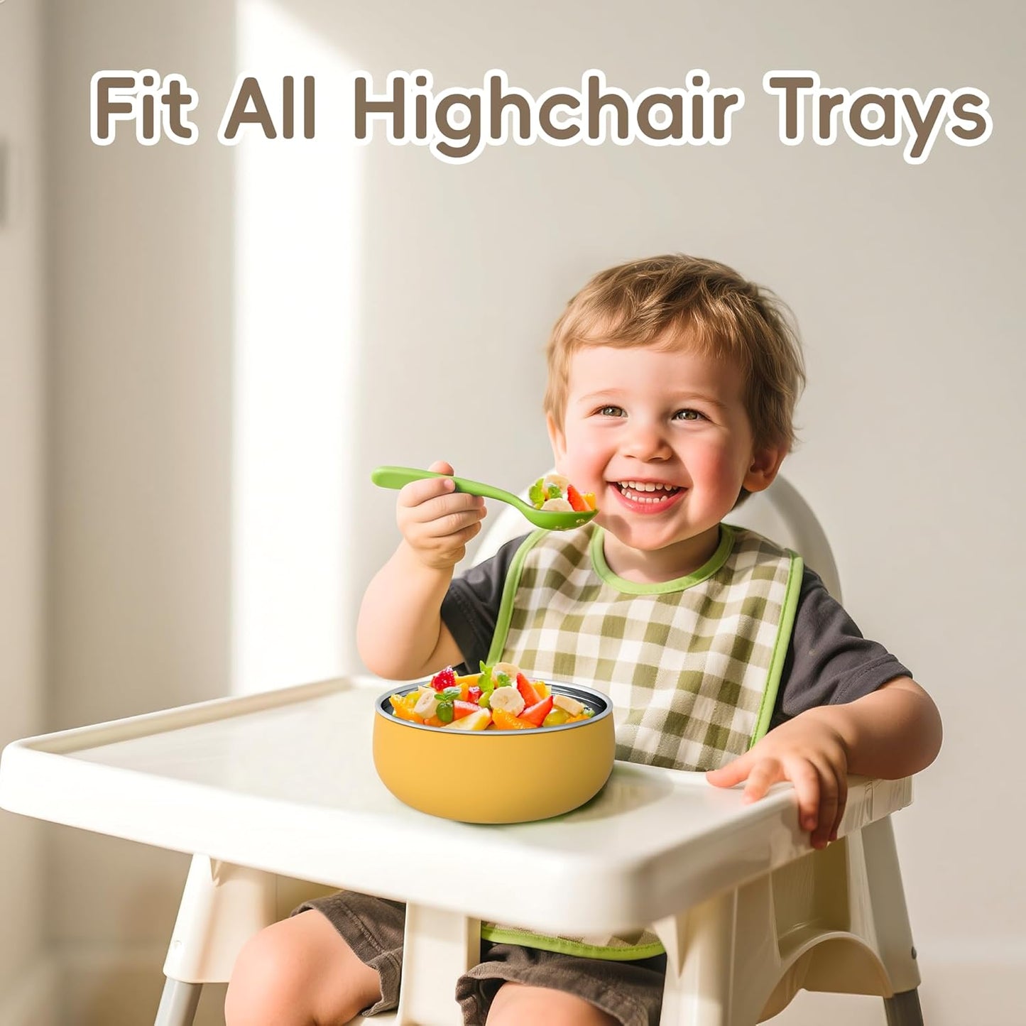 Bella's Friends Stainless Steel Baby Bowls with Silicone Sleeve 3 Pack, 5” for Toddlers Kids Feeding, Non-Slip, Non-Toxic, Mess-Free, Dishwasher Safe, Fit High Chair Size