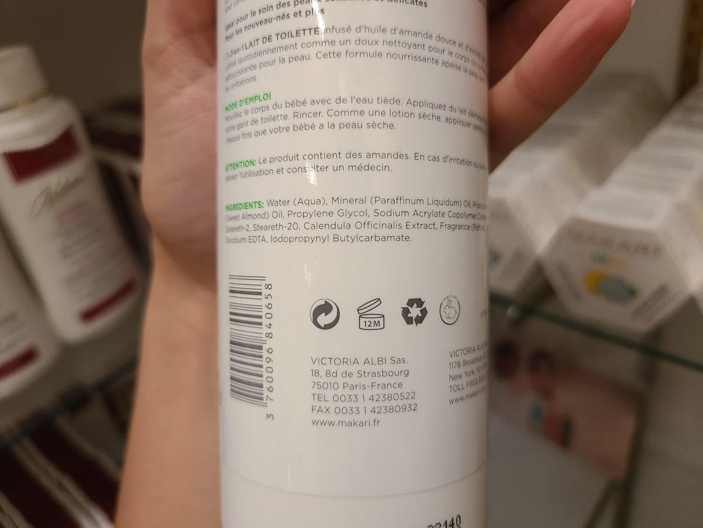 Makari Bebe Cleansing Milk (1000ml) | Baby Body Wash and Dry Skin Softening Solution | Helps Soothe Irritation | Gentle on Infants 3 Months and Older | Recommended for Delicate and Sensitive Skin