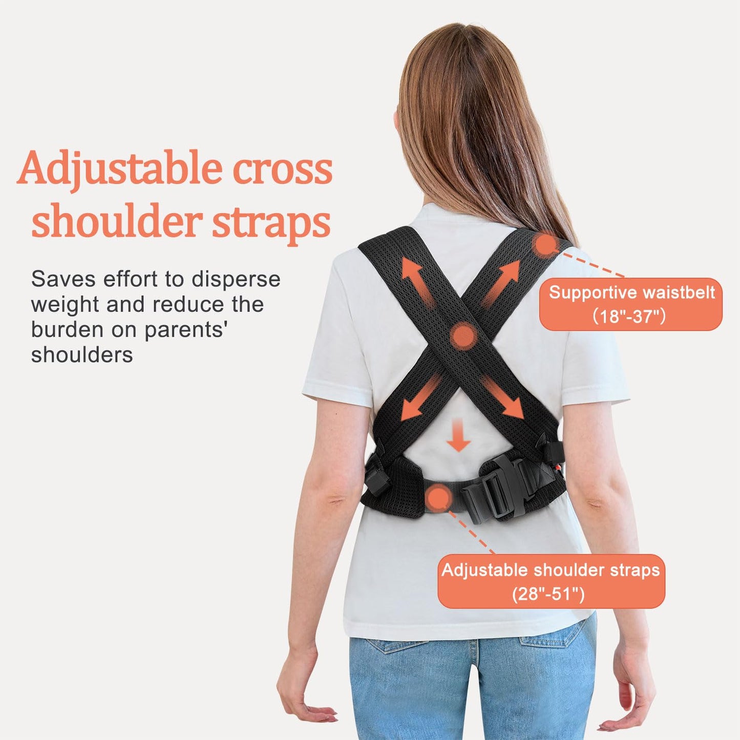 Baby Carrier Newborn to Toddler, Cozy Toddler Carrier, Ergonomic Newborn Carrier with Head Support, Black