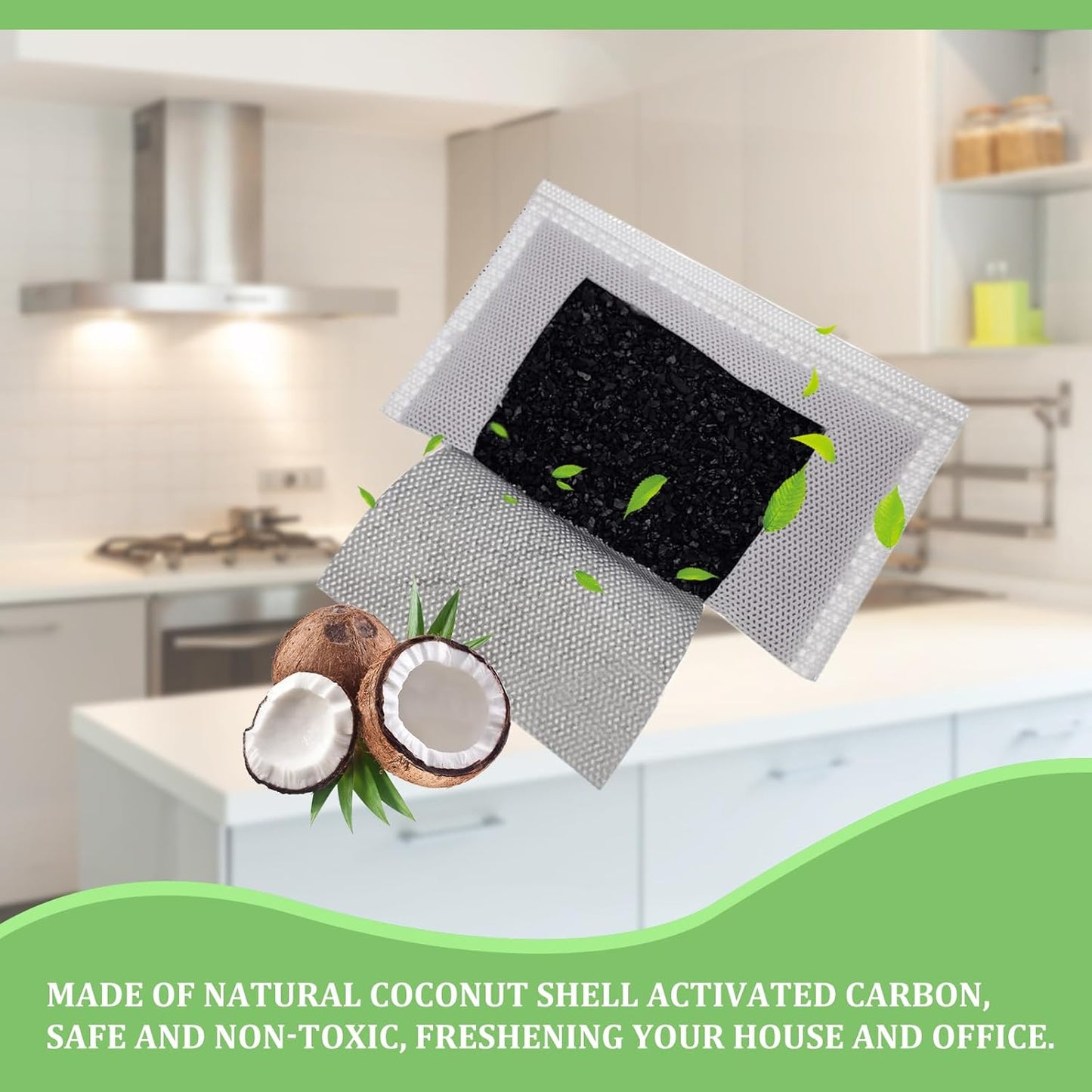 Activated Charcoal Odor Absorber Diaper Pail Deodorizer for itouchless 8 Gallon & Larger, Trash Can Deodorizer Odor Filter Refill for itouchless 13 Gallon Diaper Garbage Can (8 Pack)