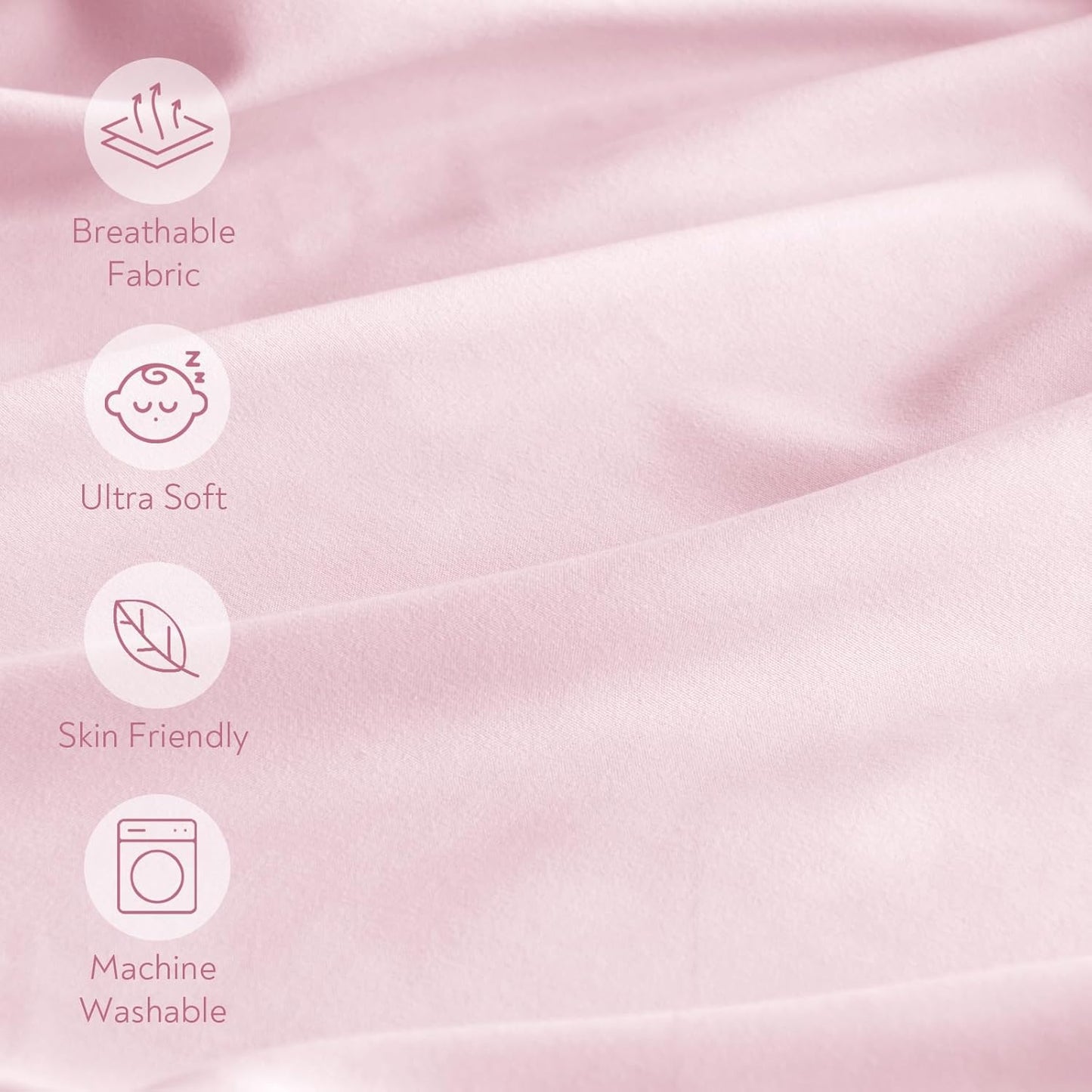 Magik & Kover Crib Sheets Girl 4 Pack, Baby Crib Sheet for Crib Mattress and Toddler Bed Mattress, Soft Breathable Fitted Kid Toddler Sheets Set for Girls, Pink & Violet