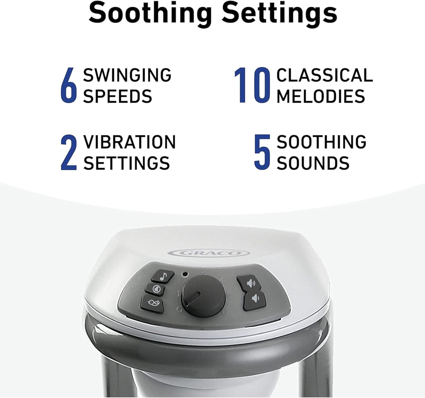 Graco DuetConnect LX Portable Baby Swing and Bouncer, Multi-Direction Baby Bouncer Seat, Multiple Swing Speeds, Redmond