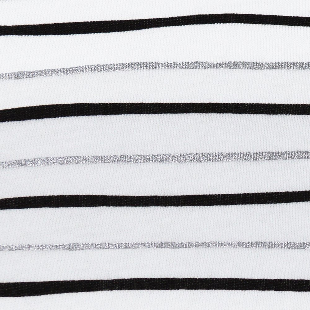 American Baby Company Printed 100% Cotton Knit Fitted Contoured Changing Table Pad Cover - Compatible with Mika Micky Bassinet, Silver Black Stripe, for Boys and Girls