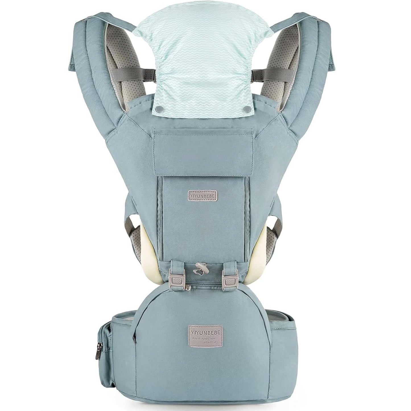 Baby Carrier Newborn to Toddler Baby Carriers with Seat Infant Baby Holder Backpack Baby Carriers Front and Back for Carrying and Hiking (Cyan-Blue)