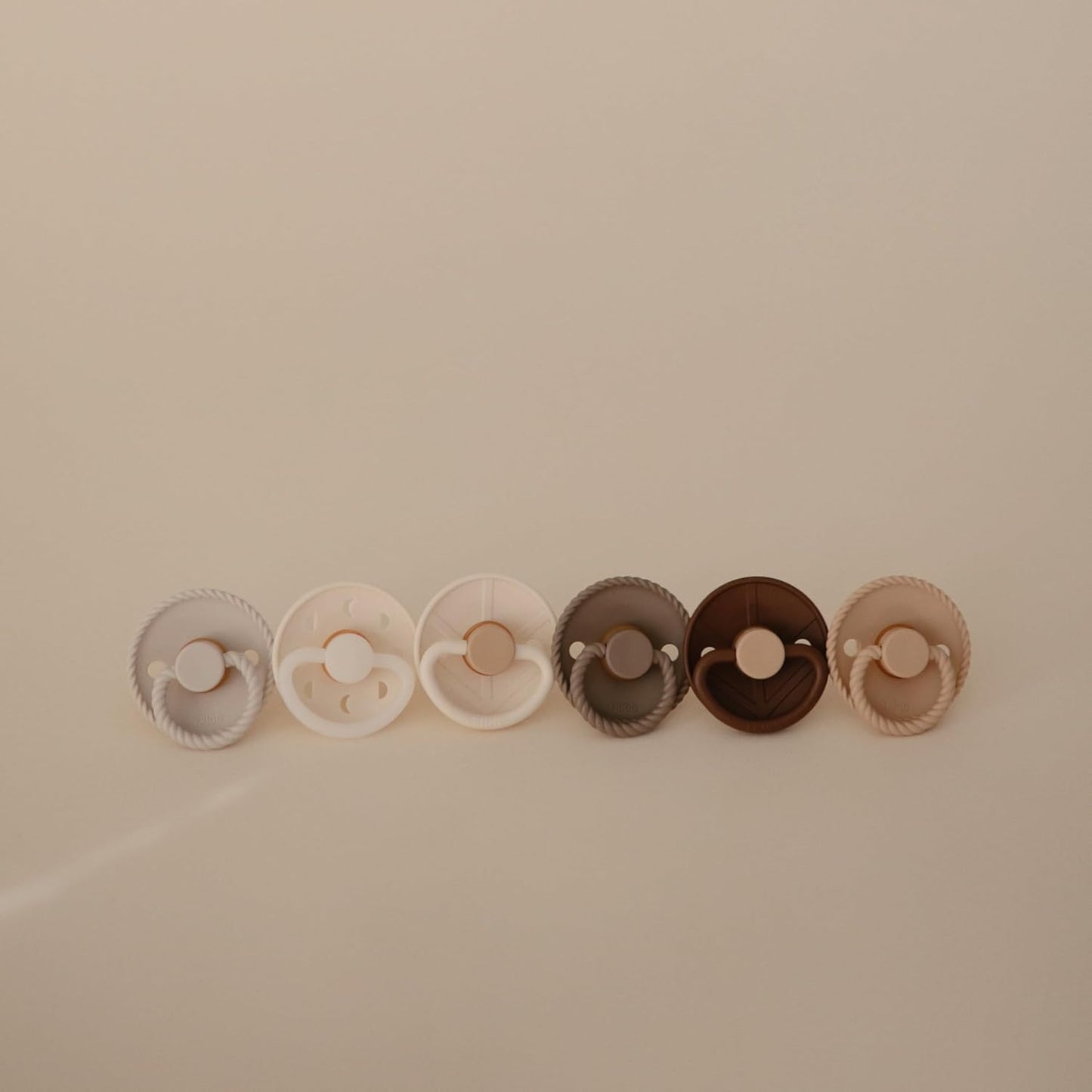 FRIGG SilkySoft Silicone Baby Pacifier 6-Pack Earthy Wonder | Made in Denmark | BPA-Free (0-6 Months)