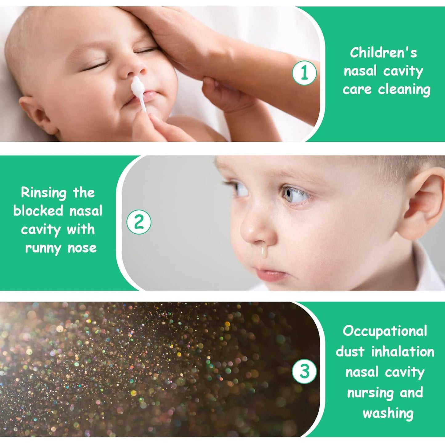 Baby Nasal Irrigator, 2PCS Nasal Syringe for Baby, Syringe Nasal Irrigator with Tweezers & Cleaning Brush, Baby Nasal Aspirator with Silicone Nasal Suction Tips Portable Baby Nasal Syringe