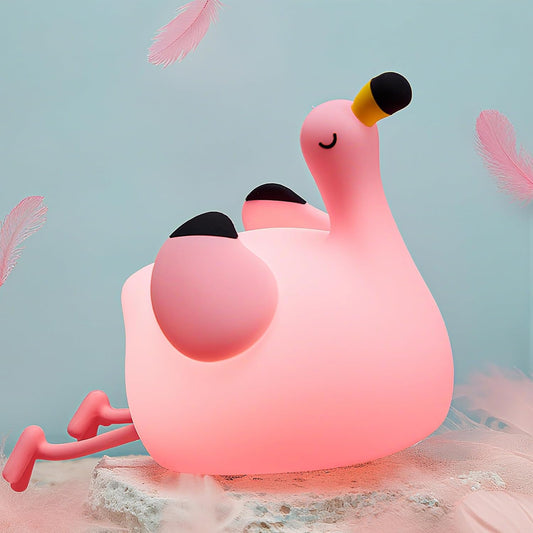 Flamingo Night Light for Kids,Pink Flamingo Gift, Silicone LED Squishy Animal Lamp,Dimmable/Timer Nursery Nightlight for Baby, Rechargeable Touch Bedside Lamp, Bedroom/Dorm Decor,Girls Gifts