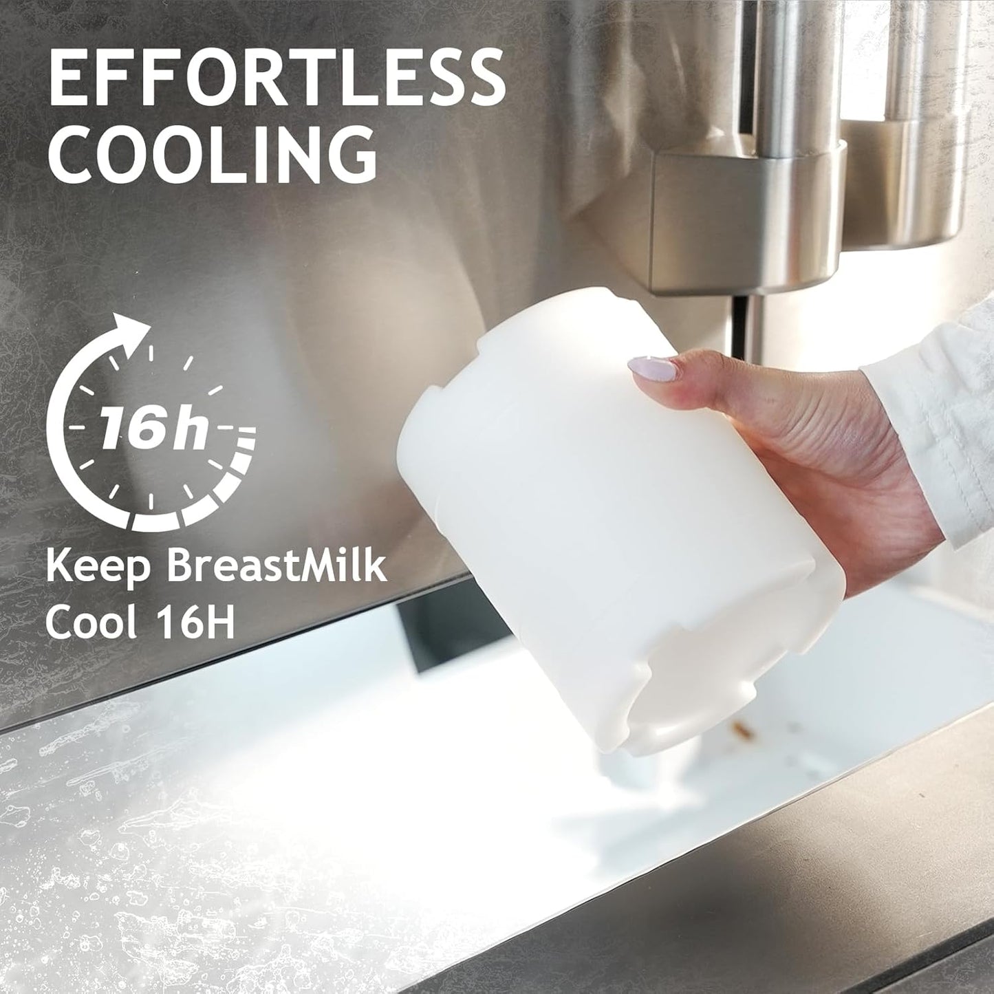 11oz Portable Breast Milk Cooler for Outdoor, Keeps Milk Cold for up to 16 Hours, Breastmilk Chiller with Breastmilk Storage Bottle, Baby Feeding Essentials