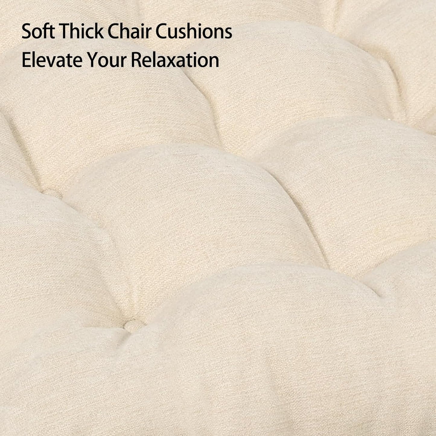 HAVARGO Recliner Cushions for Elderly, 20x20x4 Inch Thick Chair Cushion for Shorter Users Patent Design Soft Tufted Dual Layer Booster Seat Cushions for Seniors Recliner Risers Beige 1P