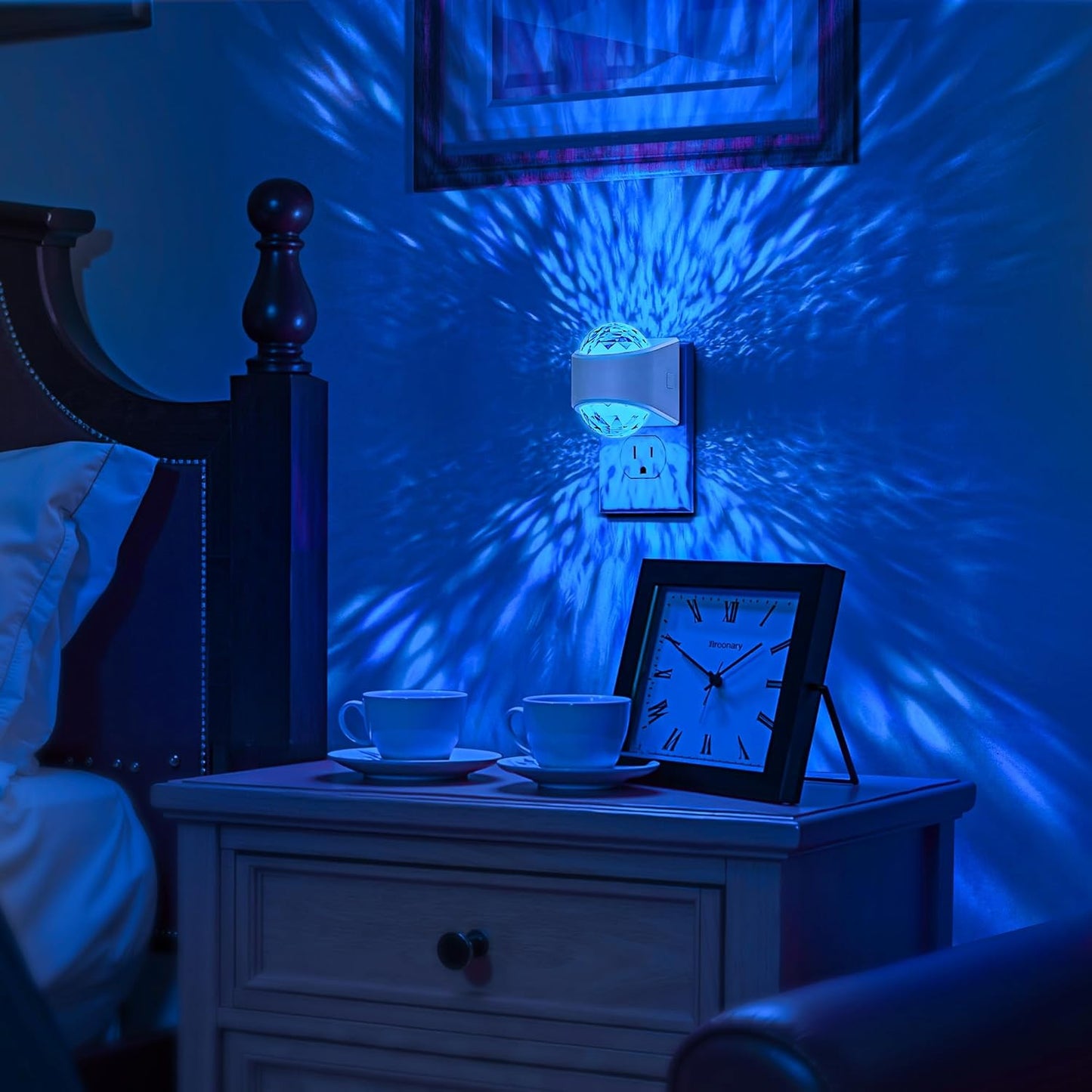 Night Lights Plug into Wall, Star Projector for Bedroom, Night Light Projector for Kids, 9-Color RGB Galaxy Nightlight with Dusk to Dawn Sensor for Bathroom, Home Gaming Room Decor Gifts