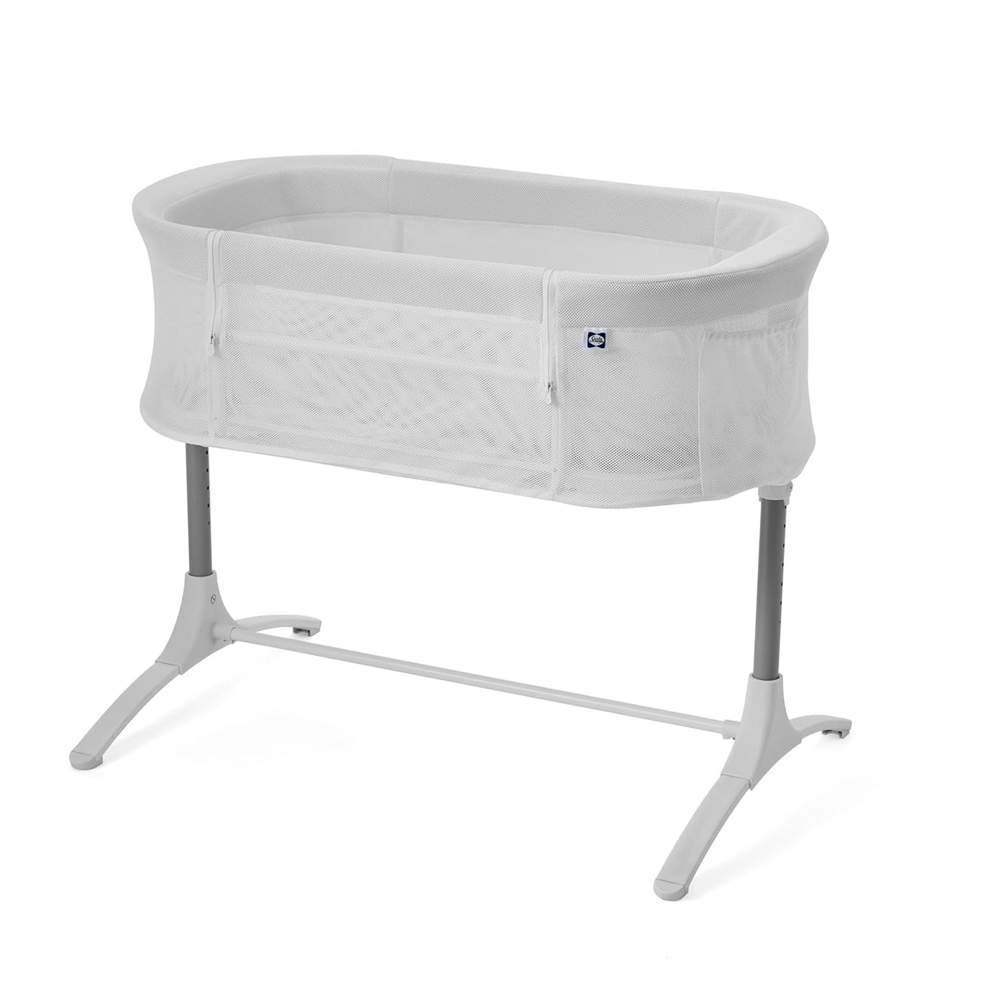 SEALY BABY Airy Dreams, Breathable, Portable Bedside Bassinet Sleeper, 2-in-1, Newborn Room Sharing, Adjustable Height, 9 Settings, Storage Pocket, Drop Down Panel