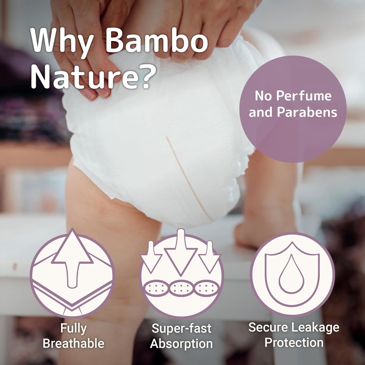 Bambo Nature Hypoallergenic Dream Baby Diapers, Premium Eco-Labeled Sustainable Diapers, Enhanced Leakage Protection, Totally Chlorine-free, Skin Friendly, and Super Absorbent - Size 4 (324 Count)