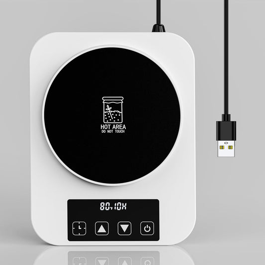 Sourdough Starter Warmer 2025 with Precise 1°F Control (70–100°F), Sourdough Warmer, 4.3" Heating Pad, 12H Auto Timer, USB Powered Fermentation Mat for Sourdough Jar, for Home Bread Baking