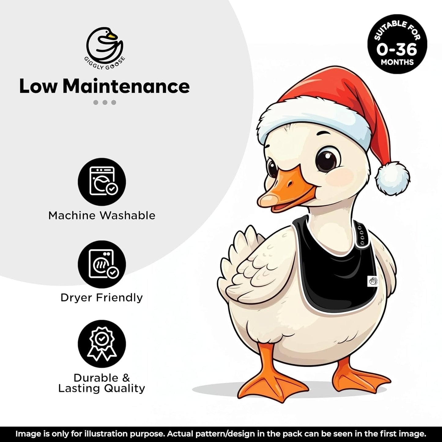 3 Pack Baby Bibs for Boys & Girls | Cotton, Absorbent Drooling & Teething Bib | Thick, Adjustable Snap-on