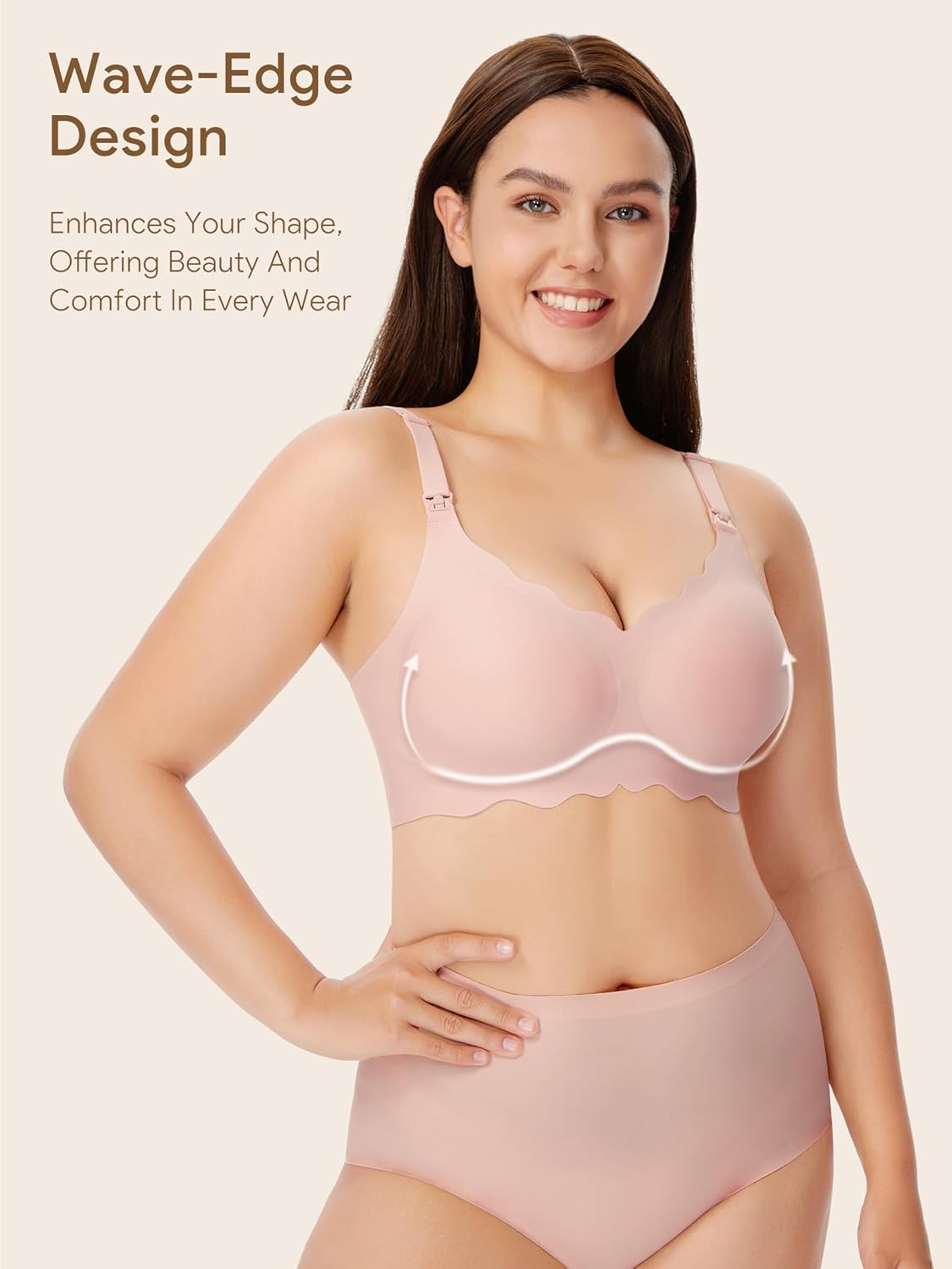 Angelhood Nursing Bras for Breastfeeding Ultra Comfort Seamless Maternity Bra Wireless Pregnancy Bralette with Bra Extender