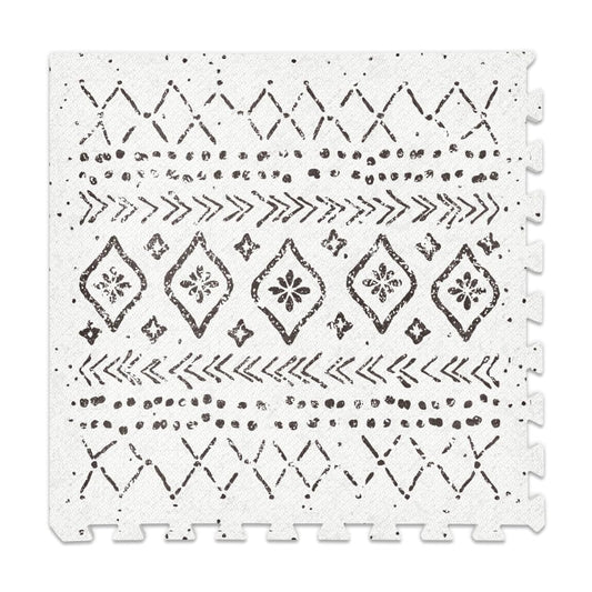 Lillefolk Baby Play Mat for Floor – 4x6ft Boho | Soft Non Toxic Premium EVA Foam Tiles for Tummy Time, Crawling & Playroom – Waterproof Interlocking Floor Mat for Babies & Toddlers (6 Tiles)