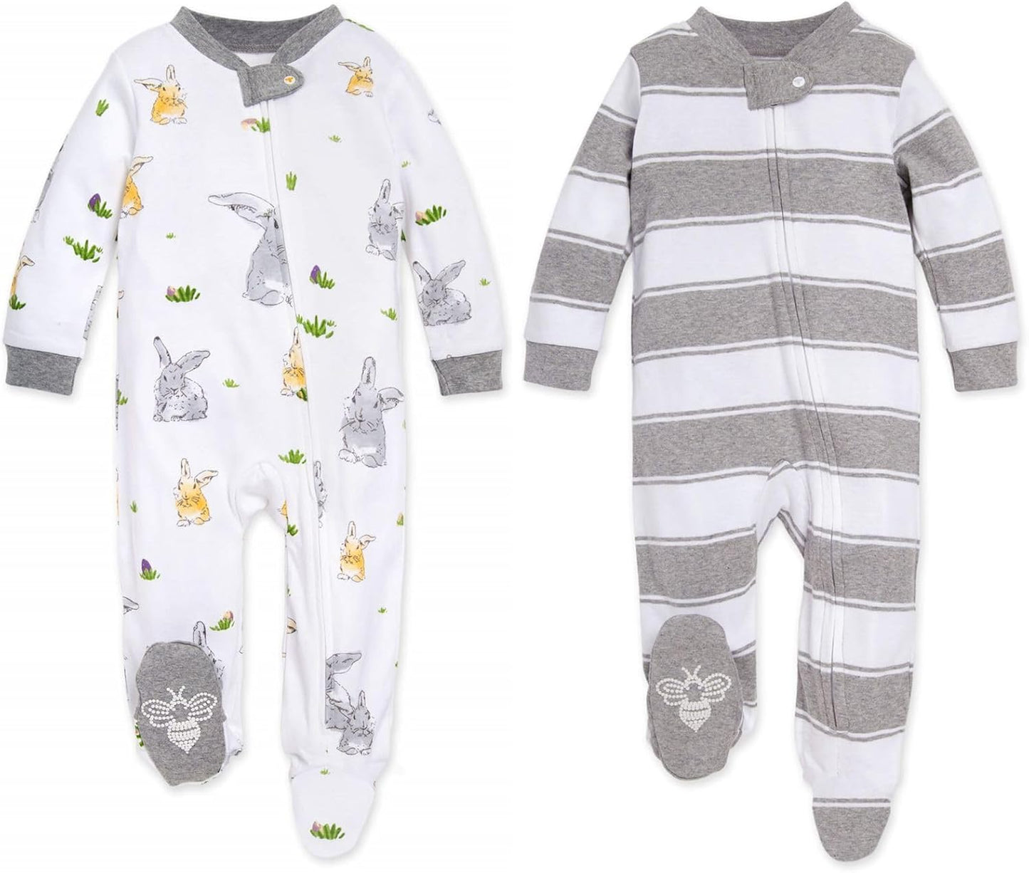 Burt’s Bees Baby Boys' One-Piece Sleep and Play 100% Organic Cotton PJs