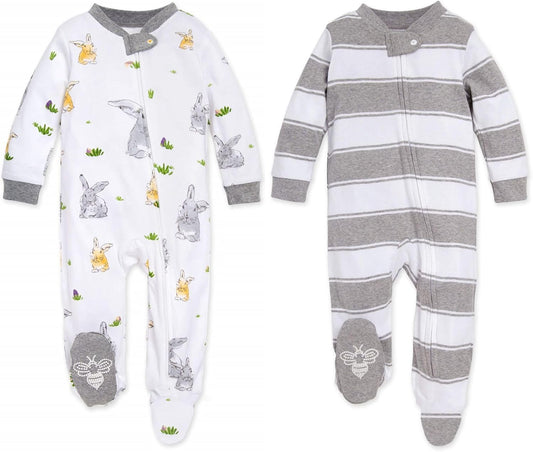 Burt’s Bees Baby Boys' One-Piece Sleep and Play 100% Organic Cotton PJs